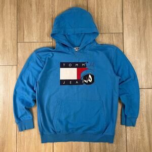 Tommy Jeans x Space Jam Hoodie Youth XL Blue Logo Pullover A New Legacy